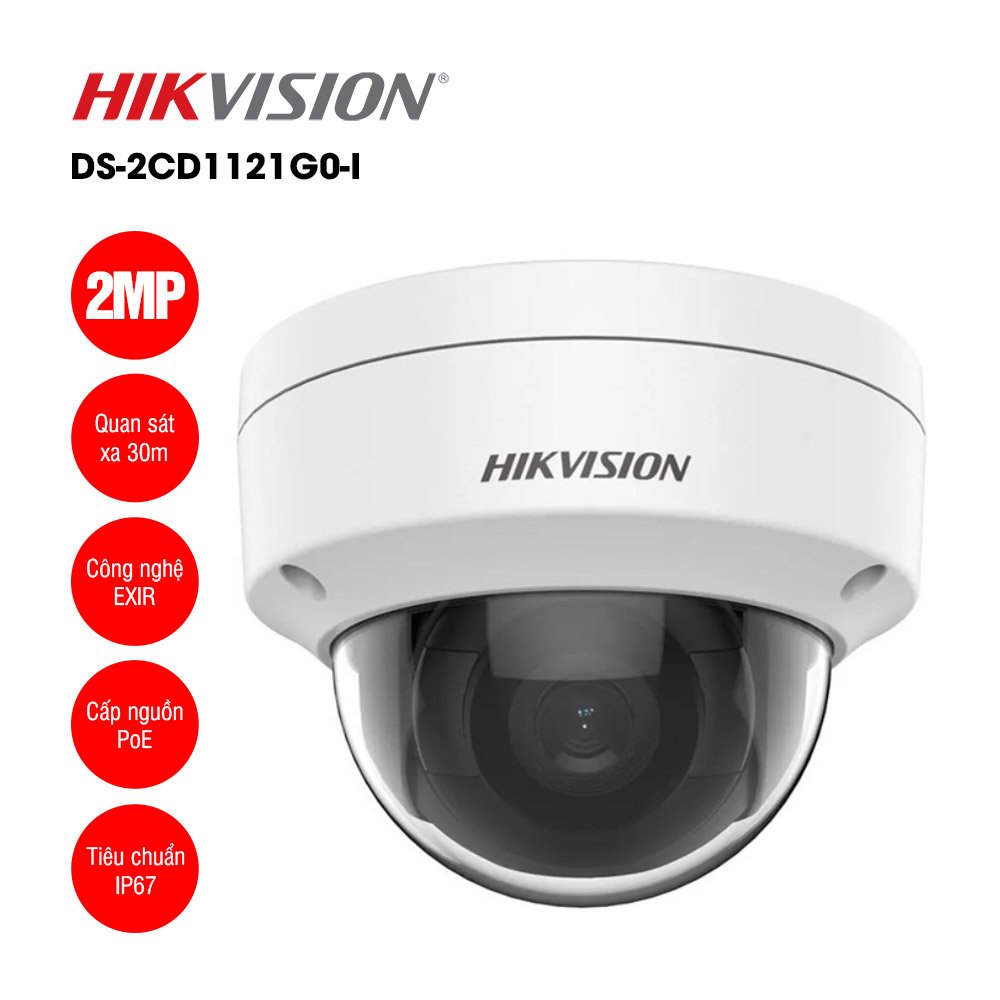 DS-2CD1121G0-I Dome Camera – 2MP IR Network Security Camera - Image 2