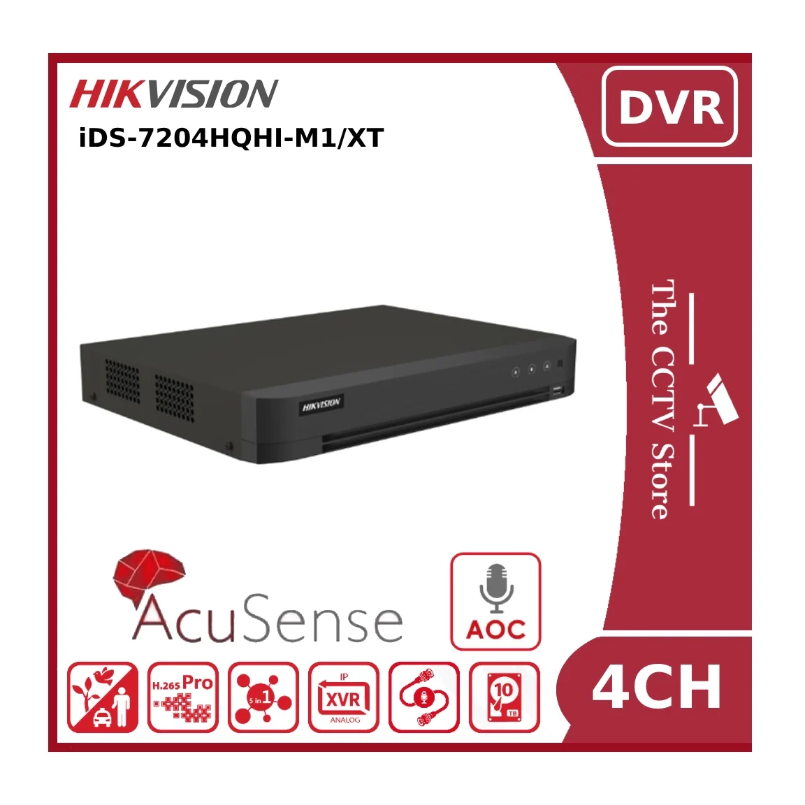 Hikvision DS-7204HQHI-M1/XT DVR UAE 4 Channel Turbo HD CCTV